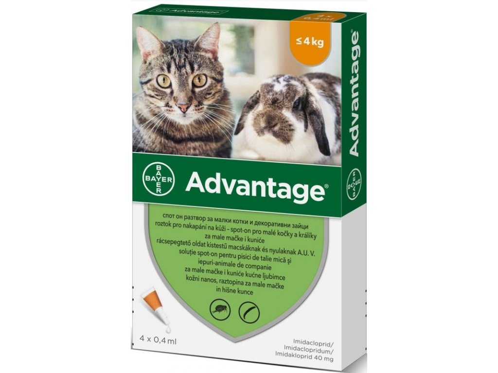 Advantage spot-on kočka do 4kg (oranžový)