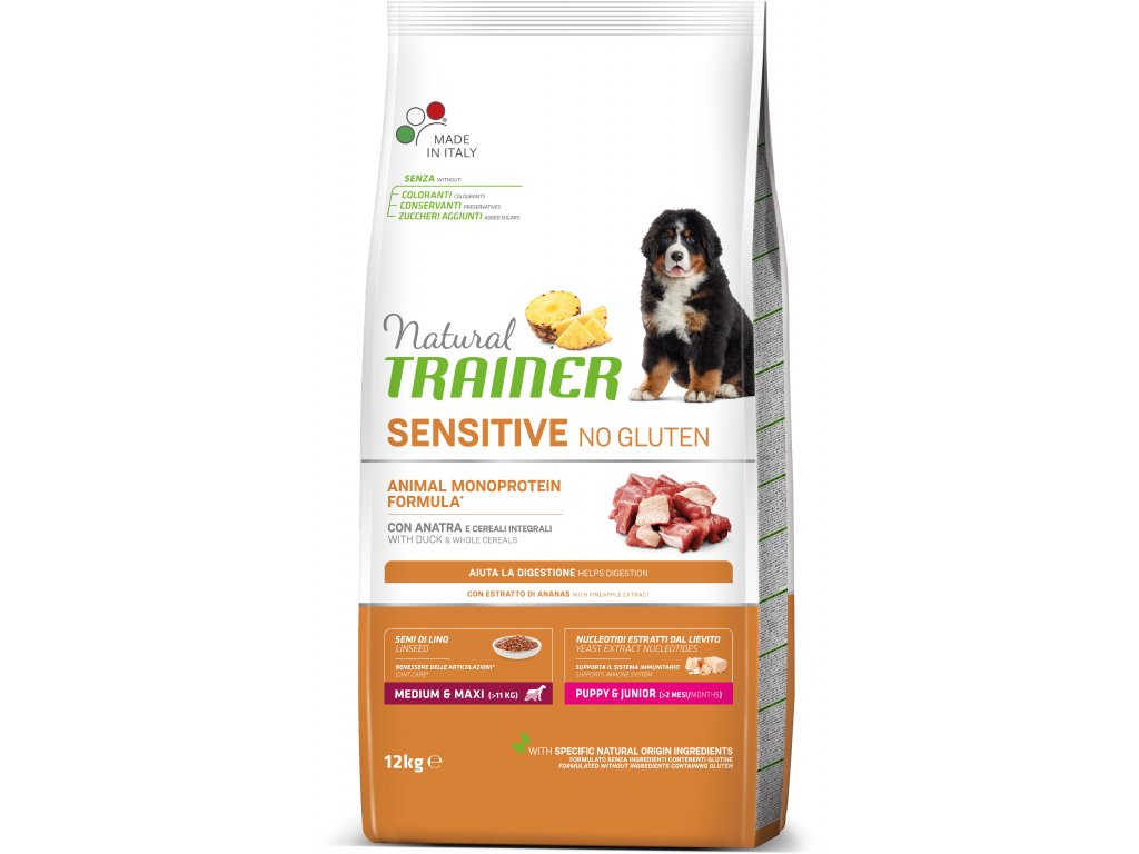 Trainer Natural Sensitive No gluten Puppy&Jun M/M kachna 12kg