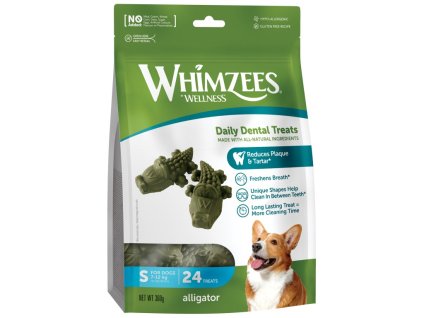 WHIMZEES Aligátor dentální pamlsek pro psy S (7-12kg) 24ks