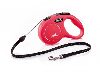 Flexi New Classic S snura 5m/12kg cervena