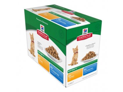 Kapsička Hill's Feline Kitten Favourite Selection 12x85g