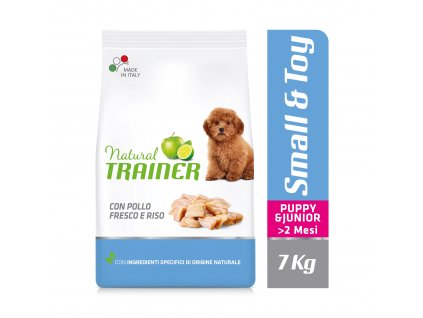 Natural Trainer Small&Toy Puppy&Junior Čerstvé kuře 7kg