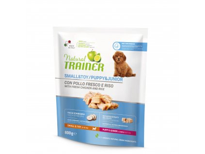 Natural Trainer Small&Toy Puppy&Junior Čerstvé kuře 800g