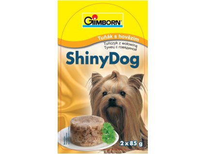 ShinyDog konzerva tuňák+hovězí 2x85g