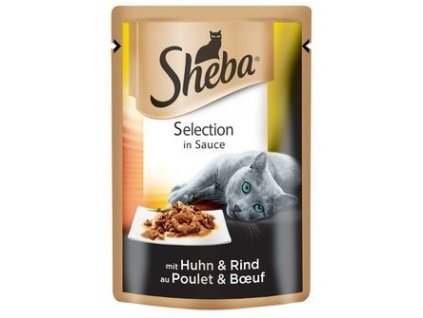 Sheba Selection kuře + hovězí ve šťávě 85g