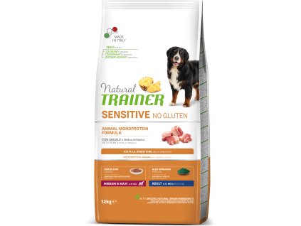 Natural Trainer Sensitive No gluten Adult M/M vepřové 12kg