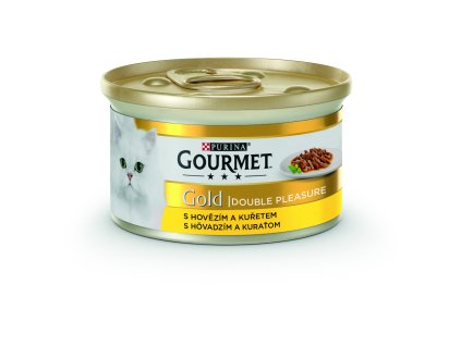 Gourmet Gold s hovězím a kuřetem 85g