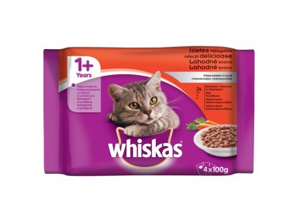 Kapsička WHISKAS rybí výběr v želé 4x85g