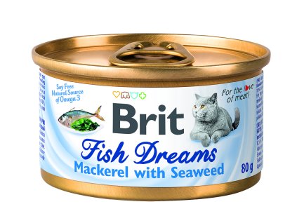 Konzerva Brit Fish Dreams Mackerel & Seaweed 80g