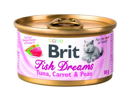Konzerva Brit Fish Dreams Tuna,Carrot & Pea 80g