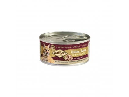 Konzerva Carnilove WMM Chicken & Lamb for Adult Cats 100g