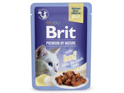 Kapsička Brit Premium Cat Delicate Fillets in Jelly with Beef 85 g