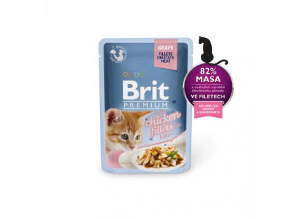 Kapsička Brit Premium Cat Delicate Fillets in Gravy with Chicken for Kitten 85g