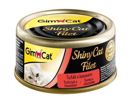 Konzerva ShinyCat filet tuňák s lososem 70g