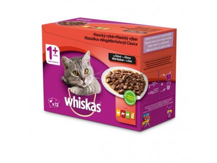 Kapsička WHISKAS klasický výběr ve šťávě 12pack