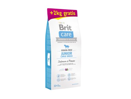 Brit Care Grain-free Junior LB Salmon & Potato 12+2kg ZDARMA