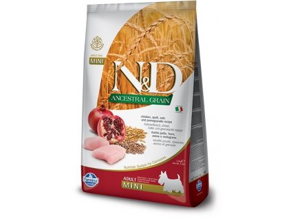 N&D LG DOG Adult Mini Chicken & Pomegranate 7kg