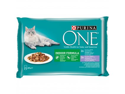 37368 purina one multipack indoor minifiletky mix 4x85g
