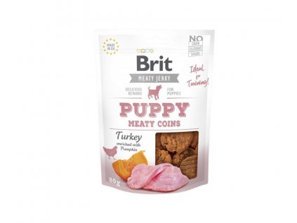 Brit Jerky Puppy Turkey Meaty Coins 80g