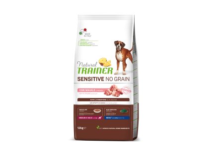 Natural Trainer Sensitive dog NO GRAIN  M/M vepřové 12kg