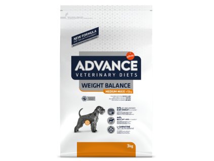 38538 advance veterinary diets dog weight balance medium maxi 3kg