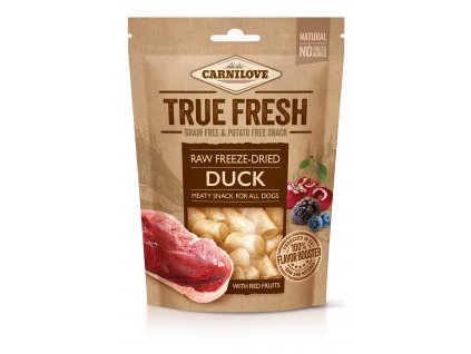 39249 carnilove raw freeze dried duck with red fruits 40g