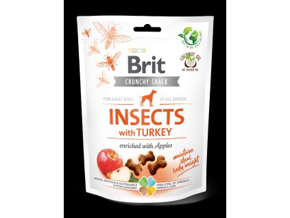 Brit Care Dog Crunchy Cracker s hmyzem, krůtou a jablky 200g
