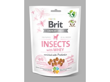 Brit Care Dog Crunchy Cracker s hmyzem, syrovátkou a probiotiky 200g