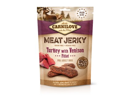 Carnilove Jerky krůtí filet se zvěřinou 100 g