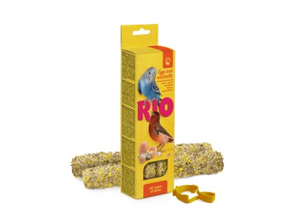 RIO tyčinky pro andulky a drobné exoty s vejcem a ústřicemi 2x40g
