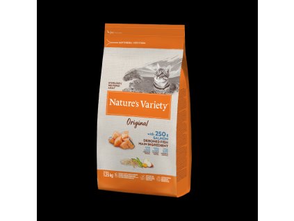 Nature's Variety original pro kastrované kočky s lososem 1,25kg