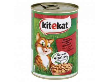 Kitekat konzerva s hovězím 24x400g