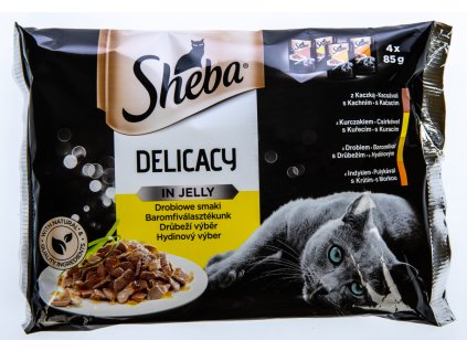 kapsičky Sheba Delicacy drůbeží výběr 13x (4x85g)