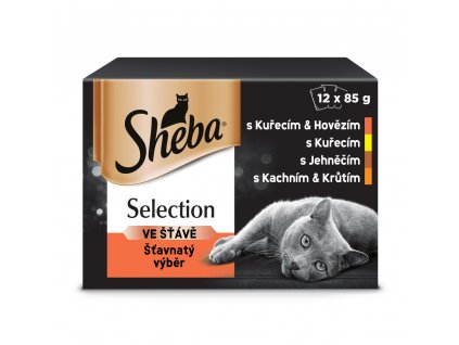 kapsičky Sheba Šťavnatý výběr 4x (12x85g)