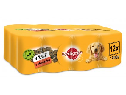 Pedigree konzerva s hovězím v želé 12x1,2kg