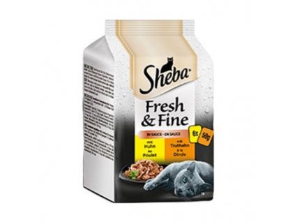 kapsičky Sheba Fresh&Fine mix hovězí a kuře 12x (6x50g)
