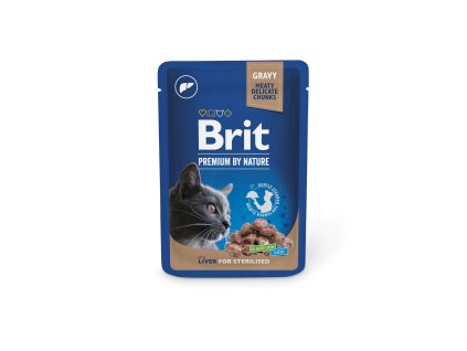Brit premium cat pouches Liver for Sterilized 100 g