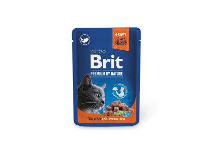 Brit premium cat pouches Salmon for Sterilized 100 g