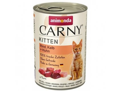 ANIMONDA konzerva CARNY Kitten - hovězí, telecí, kuřecí 400g