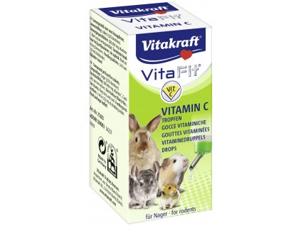 Vita Fit Vitamin C 10ml  Kapky vitamín C VITA Fit - Ideální doplněk pro zdravý život hlodavců! Kapky jednoduše přidejte do pitné vody podle pokynů – vyhnete se tak příznakům n