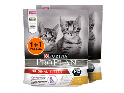 Purina Pro Plan CAT KITTEN kuře 400g 1+1 ZDARMA