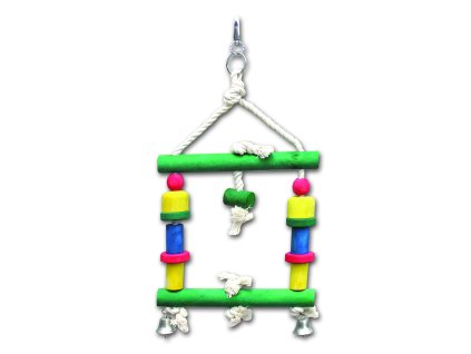 Hračka pro ptáky dřevo Houpačka