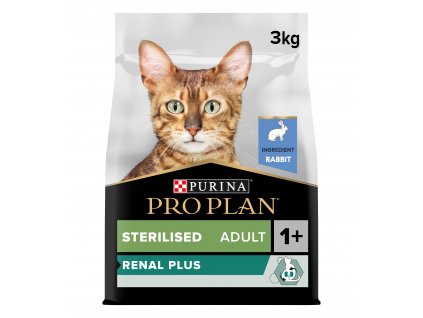 Pro Plan Cat Renal Plus Sterilised králík 3kg