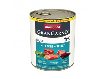 Animonda GranCarno Adult konzerva pro psy s lososem a špenátem 800g