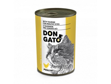 DON GATO konzerva kočka - drůbeží 10 x 415g