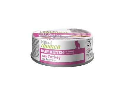 Konzerva Trainer Natural CAT BABY KITTEN krocan 80g