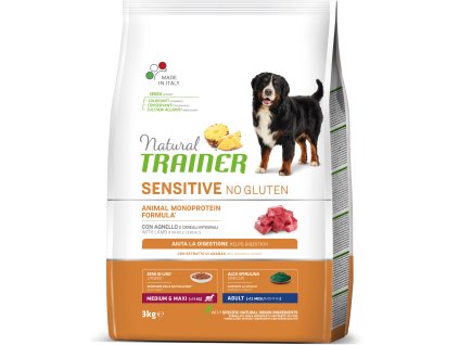 Natural Trainer Sensitive No gluten Adult M/M jehněčí 3kg