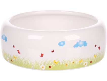 FLAMINGO miska pro hlodavce KIKI CERAMIC ROUND bílá L 16x16x5,5cm 700ml