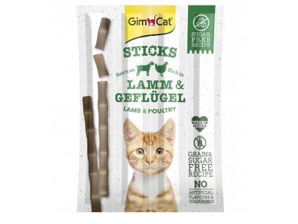 GIMCAT STICKS jehněčí + drůbež 4ks