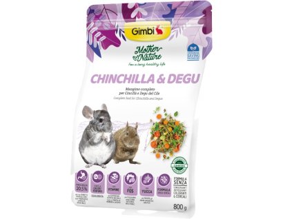 GIMBI MOTHER NATURE  činčila a degu 800g